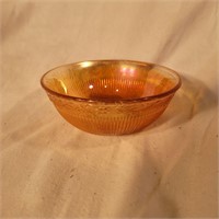 Federal Glass Co Prism & Daisy Iridescent Bowl