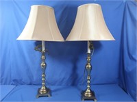 2 Baldwin Brass Lamps w/Shades