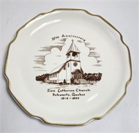 Plate - Zion Lutheran Church 50th Anniversary