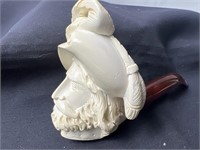 Ornate Pirate Mershaum Clay Pipe