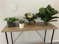 4PC FAUX GREENERY & FLORAL
