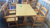 Pine table and 4 Chairs 4’ x 30”