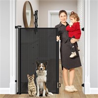 48 Inch Extra Tall Pet Gate  55 Wide  Black