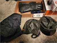 Harley Davidson Coat Liner, Gauntlets, Leather Hat