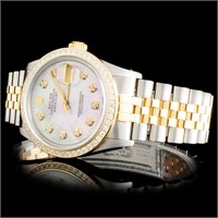 36MM DateJust Diamond Rolex Watch YG/SS
