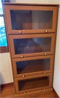 Pressed Wood Glass Front Bookcase
