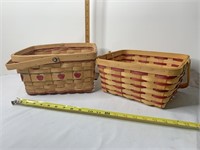 Baskets with red accents