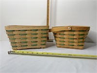 Baskets with green accent