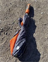 ORANGE/BLACK UMBRELLA