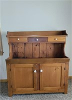 Wooden Hutch with 2 doors & 3 drawers