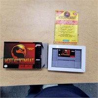 SNES Mortal Kombat Box and Cartridge
