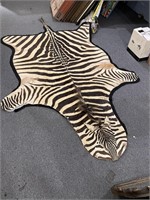 Mid century modern Zebra rug.