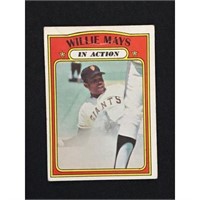 1972 Topps Willie Myas In Action Creased