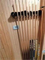 Eight place pool cue rack - 10 piece cue &