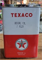TEXACO REGAL OIL FULL TIN CAN