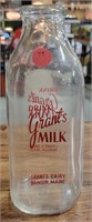 GRANT'S DAIRY GLASS MILK BOTTLE