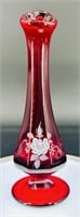 Fenton HP Ruby Bud Vase by: Kim L UV REACTIVE