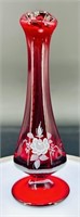 Fenton HP Ruby Bud Vase by: Kim L UV REACTIVE