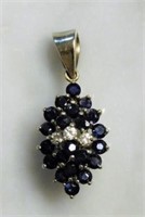 Sapphire and Diamond Pendant.