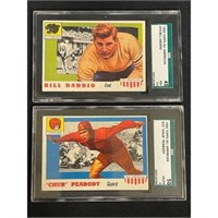 (2) 1955 Topps All American Football Graded Cards