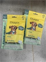2 PACKS CHIPPIN VEGGIE DOG TREATS