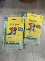 2 PACKS CHIPPIN VEGGIE DOG TREATS