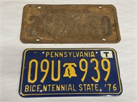 2 license plates - NY 48 & Penn 76