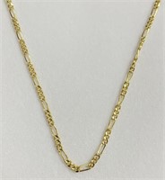 10k Gold Figaro Hold Necklace 18”