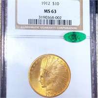 1912 $10 Gold Eagle NGC - MS 63 CAC