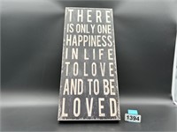 18.5" tall love saying sign