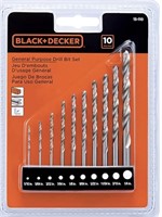 Black+Decker 10-Pack High-Speed Steel Twist Drill