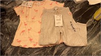 Zara Ribbed Pants Sz 2/3 yrs & Flamingo T-shirt