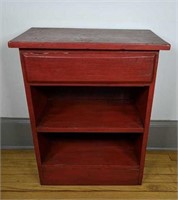 Vintage Red Painted Side Table