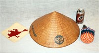 Native Lot- NW Rain Hat, Medicine Man Pouch