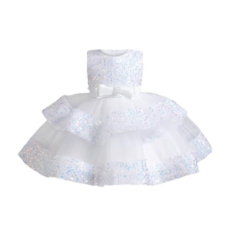 Size 4-5T Baby Girl Pageant Dress Ruffle Flower