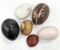 6 Alabaster / Stone / Marble Eggs & More