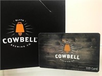 $100 Cowbell Brewing Co. Gift Card