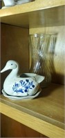 Duck planter and vase