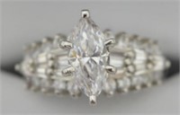45ct Marquise White Sapphire Ring