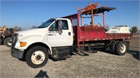 2008 Ford F750 Super Duty Flatbed Truck,