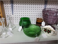 lot of vintage glass items