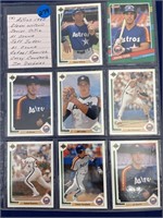 Baseball Cards - Astros 1990