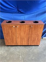 Garbage credenza with holes on top, dimensions