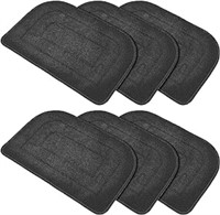 6 Pcs Kitchen Rug Mats 27 x 18 Inch, Charcoal Gray