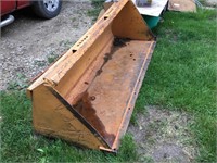 84" wide quick tach skid loader material bucket,
