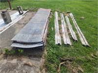 Old corrugated barn salvage metal roof & ridge