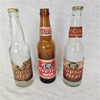 3 South Bend Hoosier Beer Bottles Empty