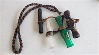 (4) Duck Calls on Braided Rope
