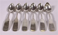 6 coin silver spoons, 364g, D. B. Sadtler & Sons,