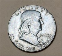 1962 D SILVER FRANKLIN 1/2 DOLLAR COIN